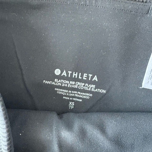 Athleta ELATION RIB CROP FLARE Black Regular XS - Picture 5 of 7